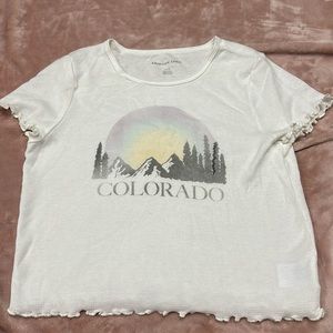 American Eagle waffle crop top